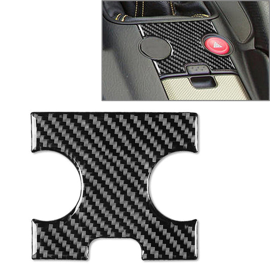 Carbon Fiber Black Auto Hazard Light Button Cover Trim Fit for Honda S2000 2004-2009
