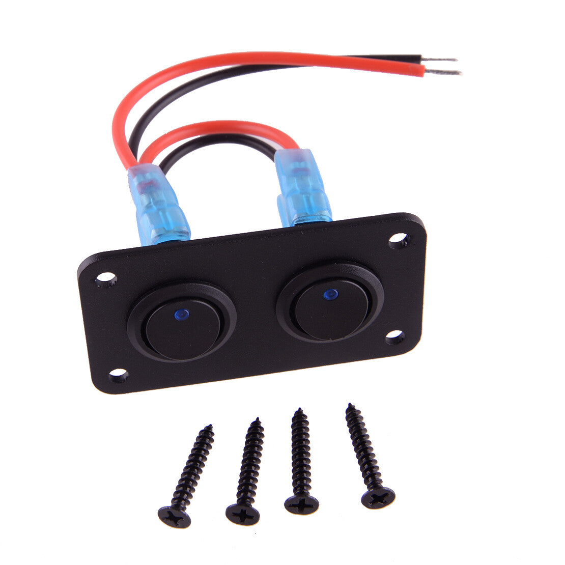 Gang for Mini Rocker Toggle Switch Panel for Car RV Truck Blue LED Light v