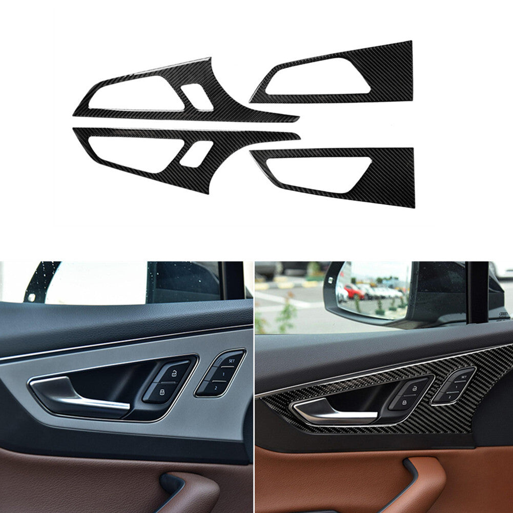 Red Carbon Fiber Center Air Vent Outlet Outer Frame Cover For F150 2004-08 v