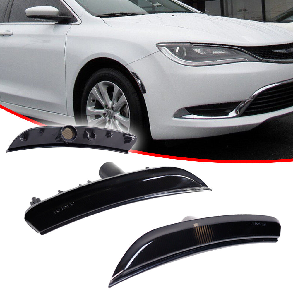 Suitable for 2015, 2016, and 2017 for Chrysler 200 smoked side marker signal light housing kit- v