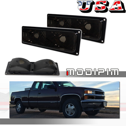 Smoke front bumper turn signal lens for 88-98 for GMC C/K for Sierra for C10 1500- v