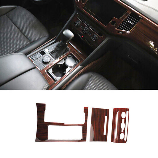 for VW Teramont Atlas 18-20 Wood Grain Center Control Shift Panel Decor Trims 3P