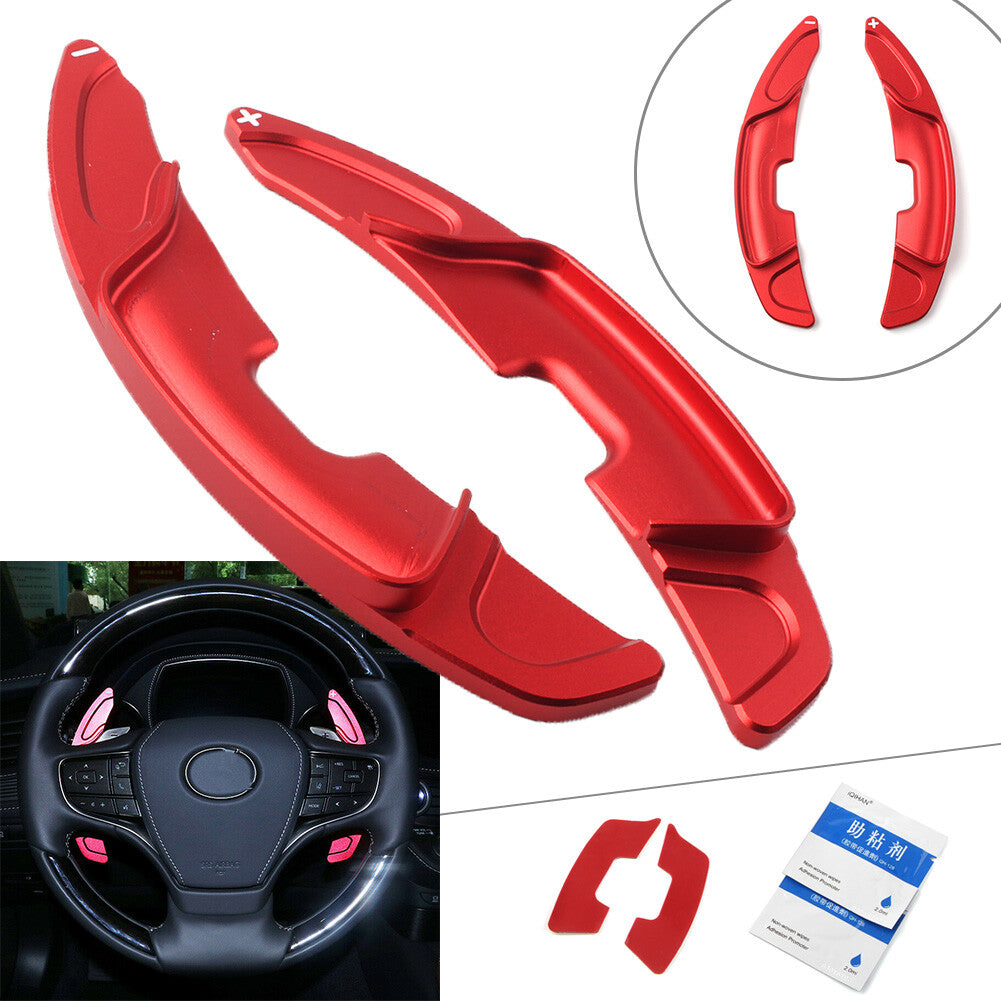 2x Red Steering Wheel Shift Paddle Shifter Cover for Lexus ES300h ES350 19-2024