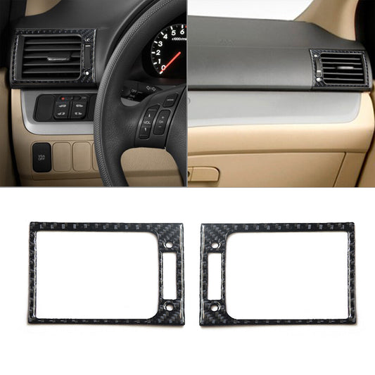 2Pcs Carbon Fiber Side AC Air Vent Outlet Cover Trim for Honda Odyssey 2005-2010