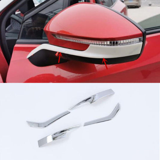 Chrome Rearview Side Door Mirror Strip Cover Trim for Volkswagen ID.4 2021-2023
