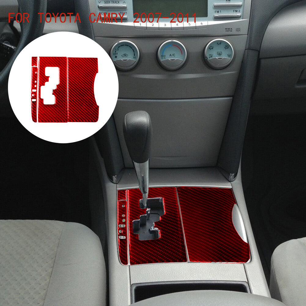Carbon Fiber Gear Shift Panel Outer Frame Trim Cover for Subaru Forester 2005-08 v