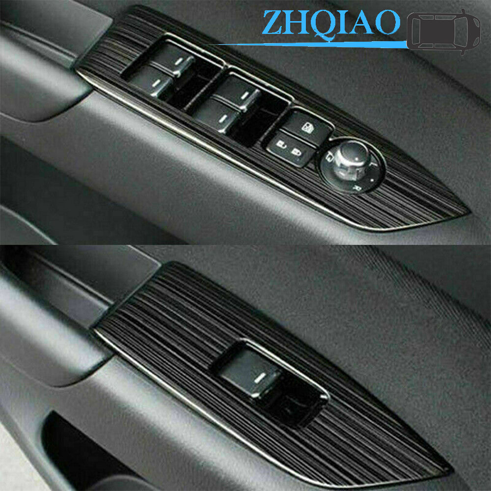 4x Black Titanium Window Switch Panel Cover Trim for Mazda CX-5 CX5 2017 - 2021