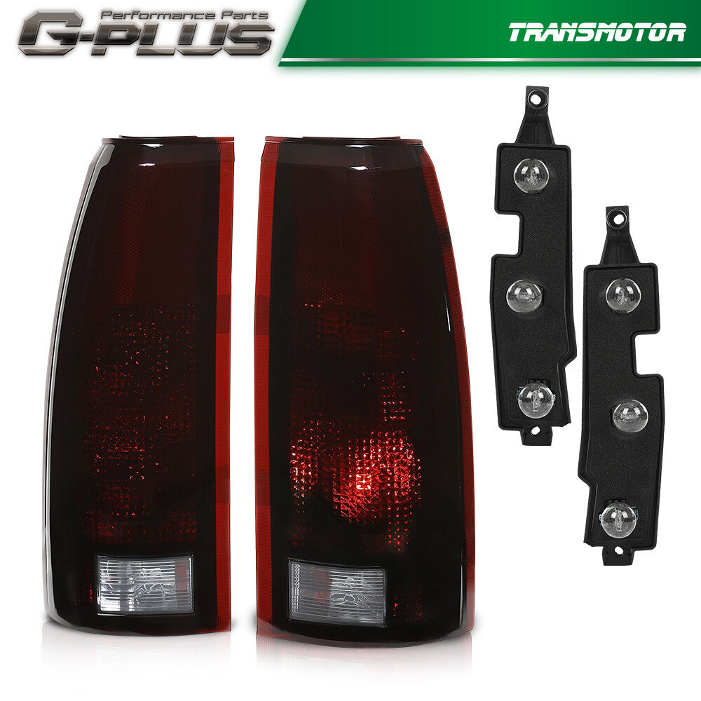 Smoke Tail Light Fits 1988 - 1999 for / for GMC Silverado Tahoe for Sierra with Bulb - v