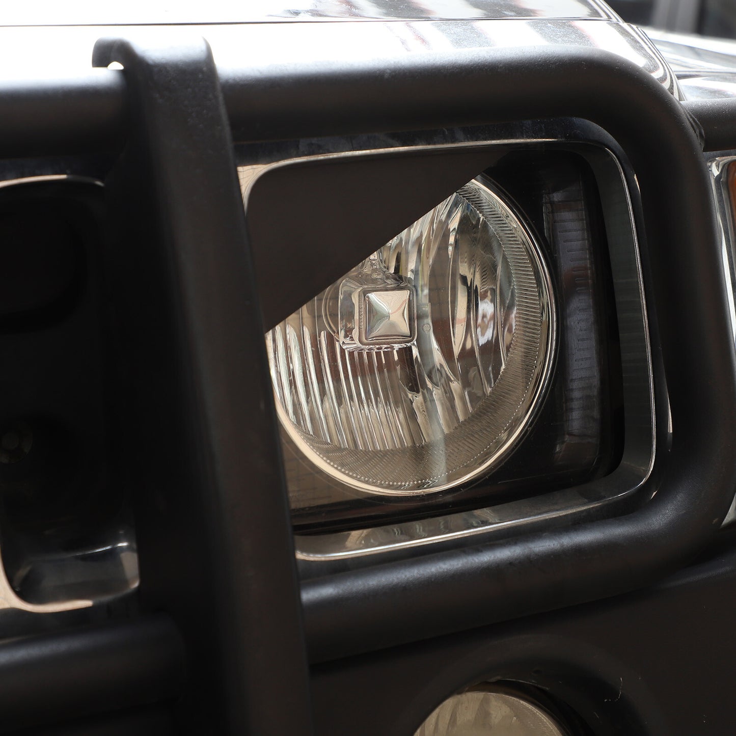 Car headlight protector insert for angry eyeplate, suitable for Hummer H3 2005-09 Alloy- n