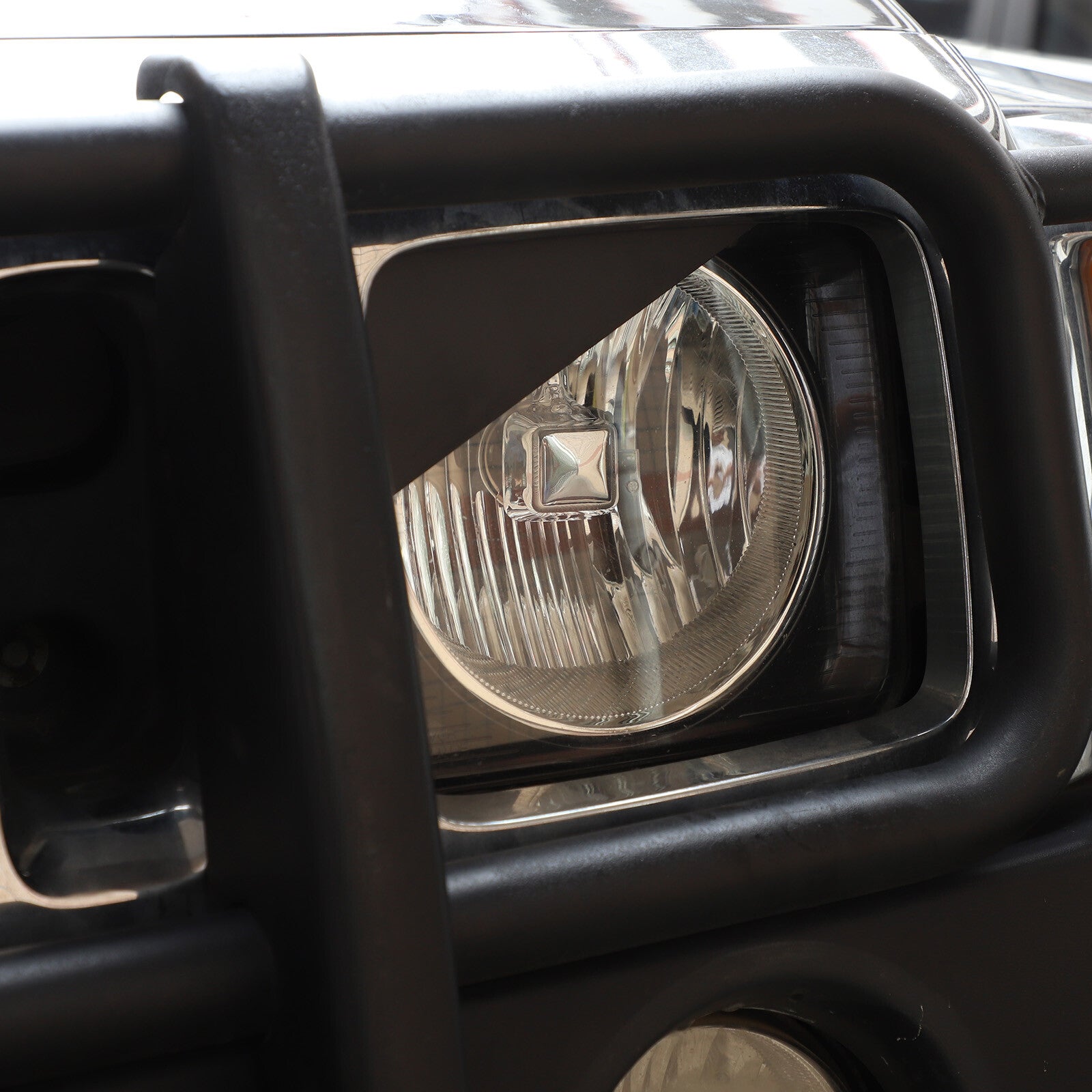 Car headlight protector insert for angry eyeplate, suitable for Hummer H3 2005-09 Alloy- n