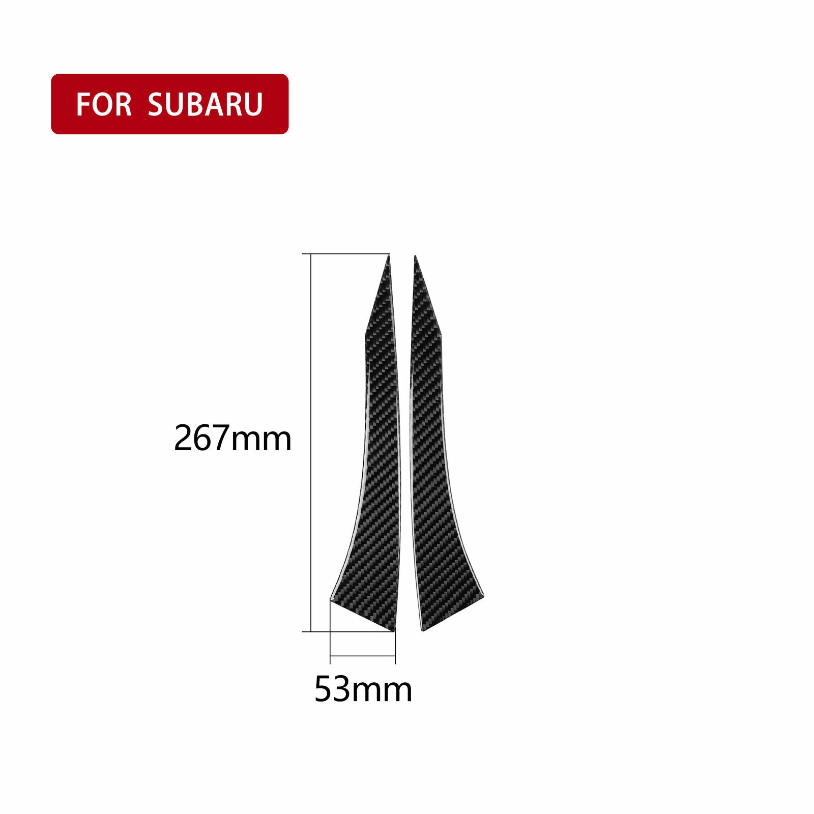 Carbon Fiber Rearview Side Mirror Strips Trim for Toyota 86 2013-20