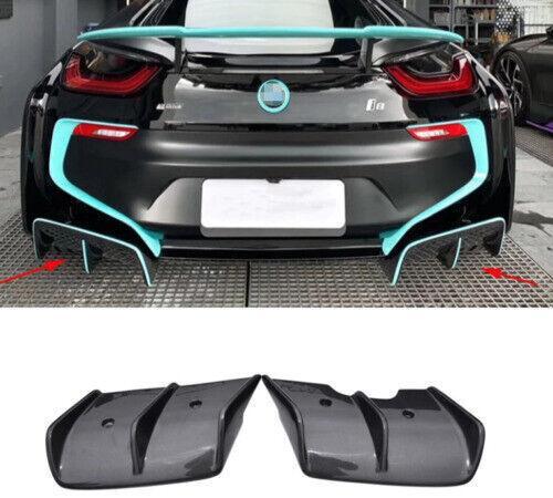 Carbon fiber for 2014-2020 for BMW i8 Coupe GT style rear bumper diffuser protector lip