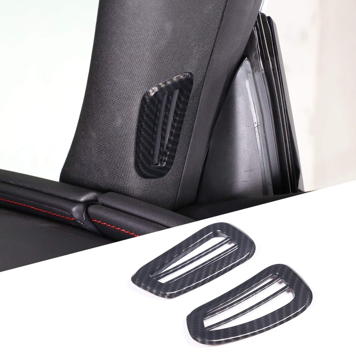 Carbon Fiber One-Pillar Air Outlet Vent Trim for Dodge Durango 2011-2021- v