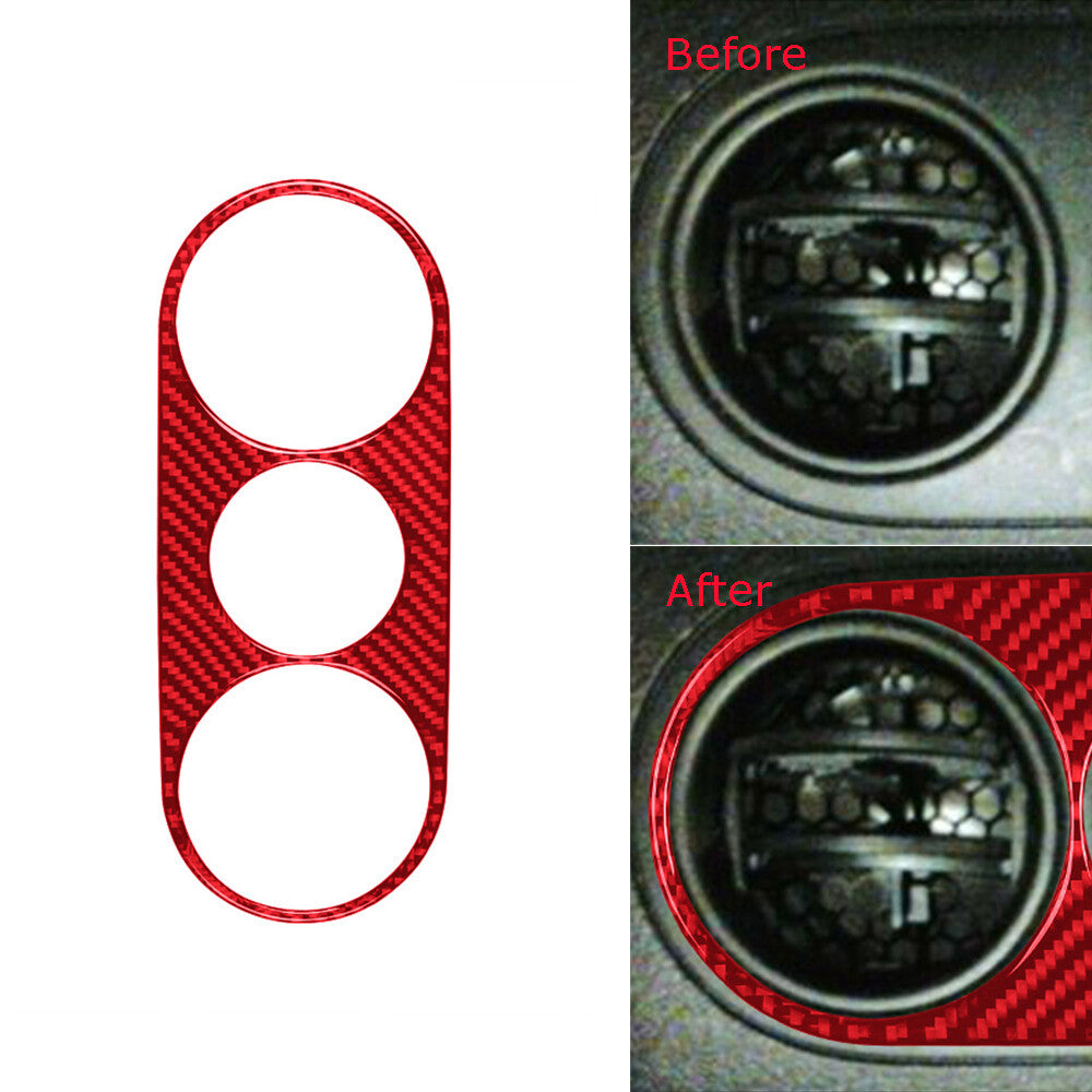 2Pcs Carbon Fiber Speedometer Surround Trim For Silverado for GMC for SIERRA 2014-2018 v