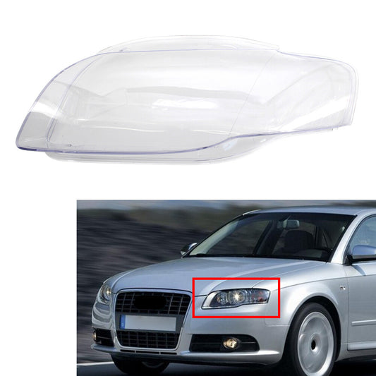 Headlight Lens Cover Headlamp Shell Left for Audi A4 B7 S4 2005-2008 Transparent