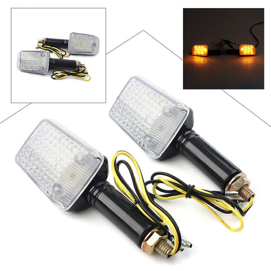 2¡Á 8mm Amber Bulb 12V LED Turn Signal Indicator Light Universal Fit Motorcycle Q