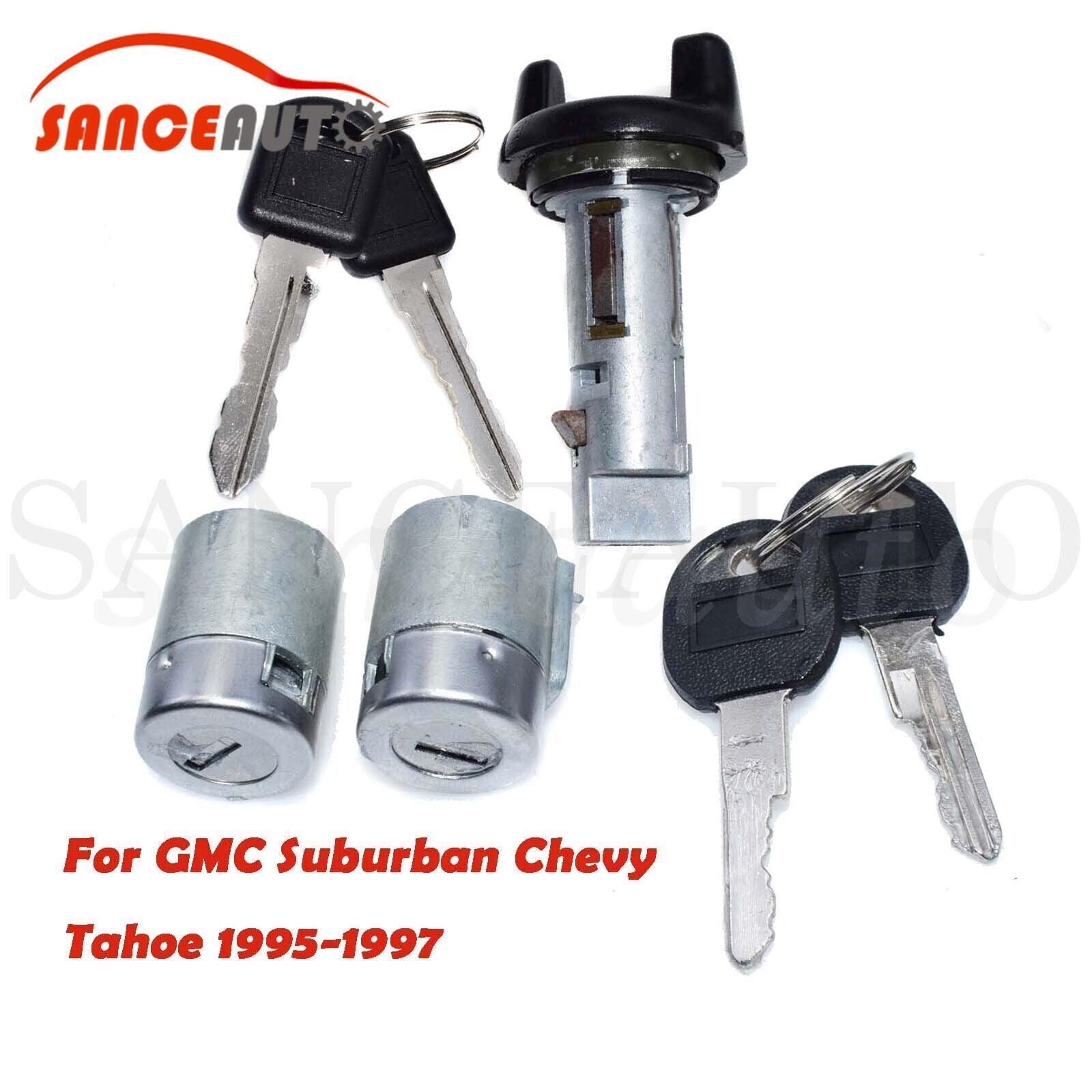 Ignition key switch lock cylinder and door lock tumbler with key applicable to universal 95-97- n