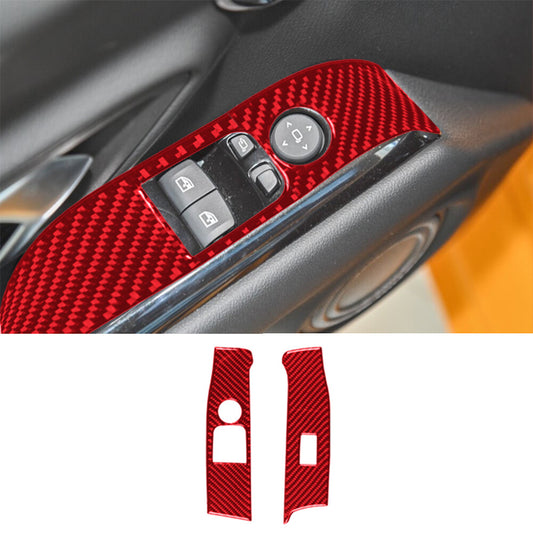 Carbon Fiber Armrest Lower Part Decorative Trim Cover for Honda Accord 2013-2017 v