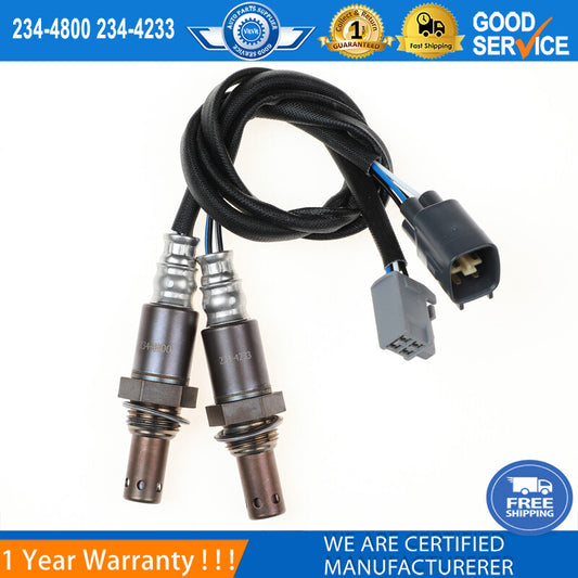 Two-pack of upstream and downstream O2 (oxygen) sensors suitable for 2003-2004 for Toyota for Corolla 1.8L...