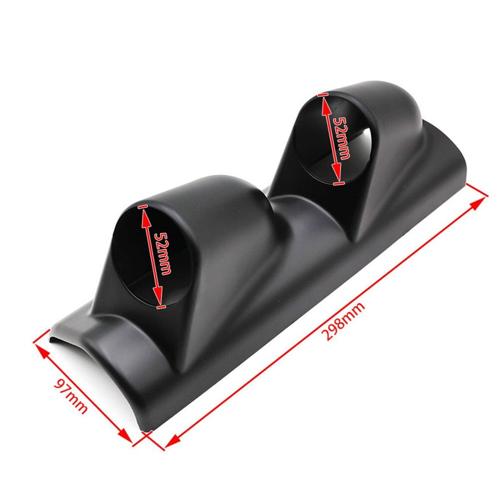 Car 52mm 2 Dual Hole Gauge Pod Mount Holder Bracket Pillar Meter LHD Left Black