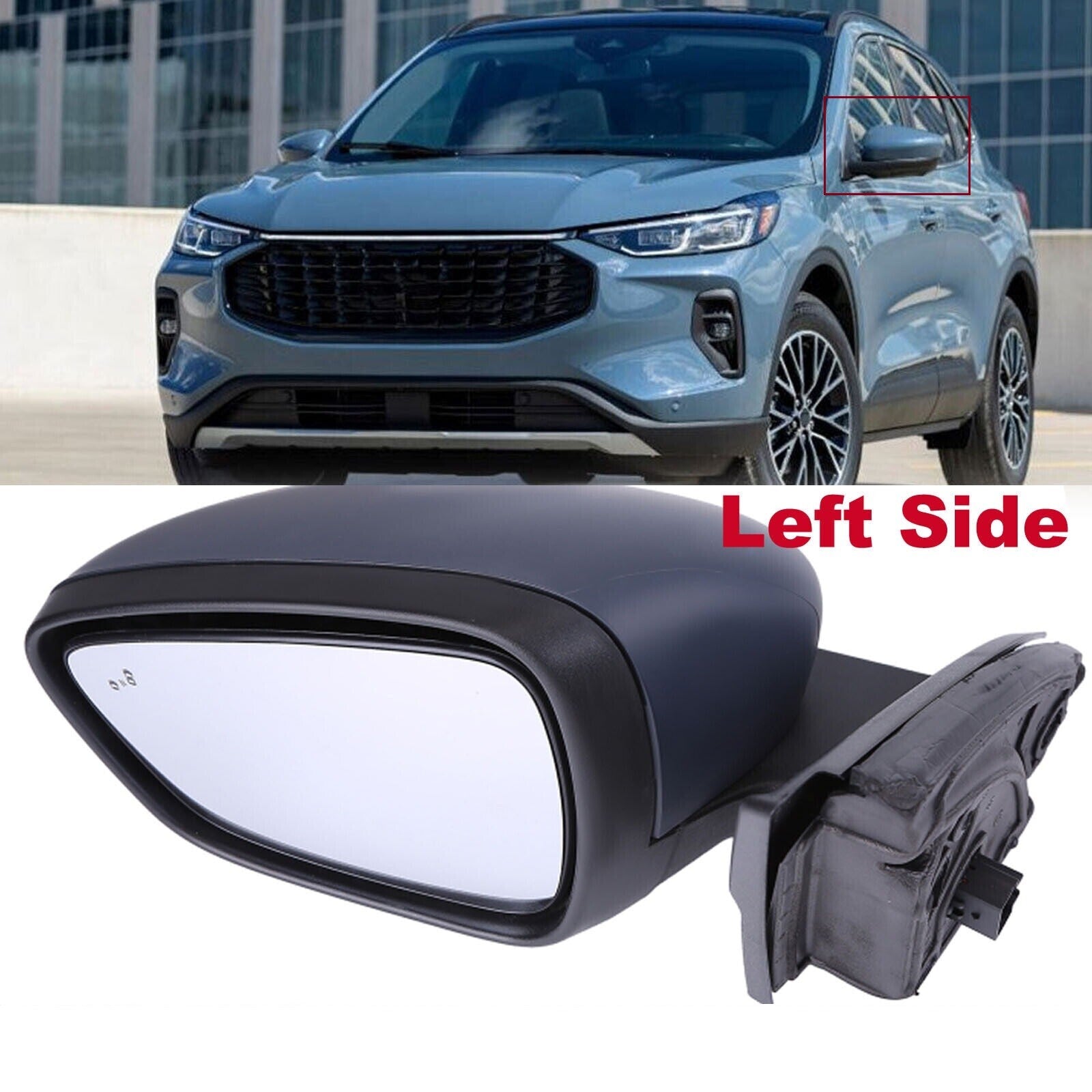 Driver LH Side Mirrors with Blind Spot/Heated for 2020, 2021, 2022, and 2023 Escape v