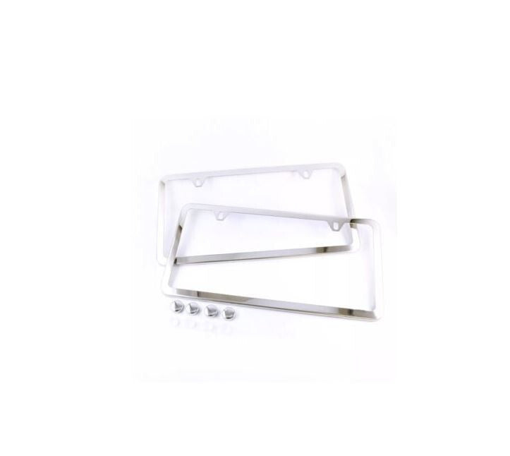 2-piece car license plate frame cover cap, trunk ultra-thin chrome plating, suitable  for ford