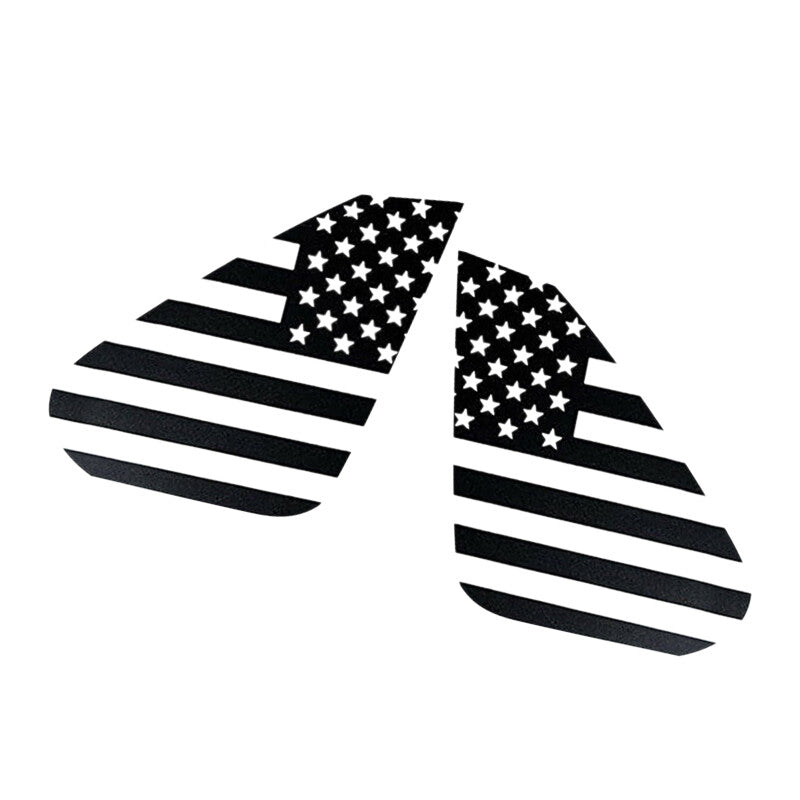 2pcs Rear Quarter Window Flag Decals Stickers Fit For RAV4 2019-2021 v