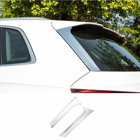 for Audi Q5 2018-2024 ABS Chrome Rear Both SidesTrunk Spoiler Wing Flap Trim 2P