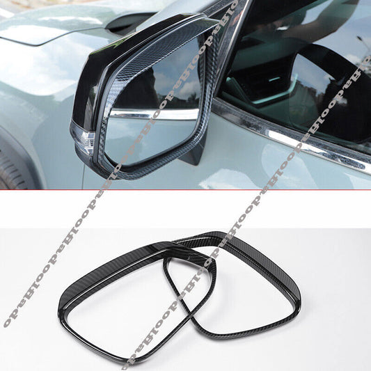 for Toyota Highlander 2020-22 Carbon Fiber Rearview Side Mirror Rain Visor Cover