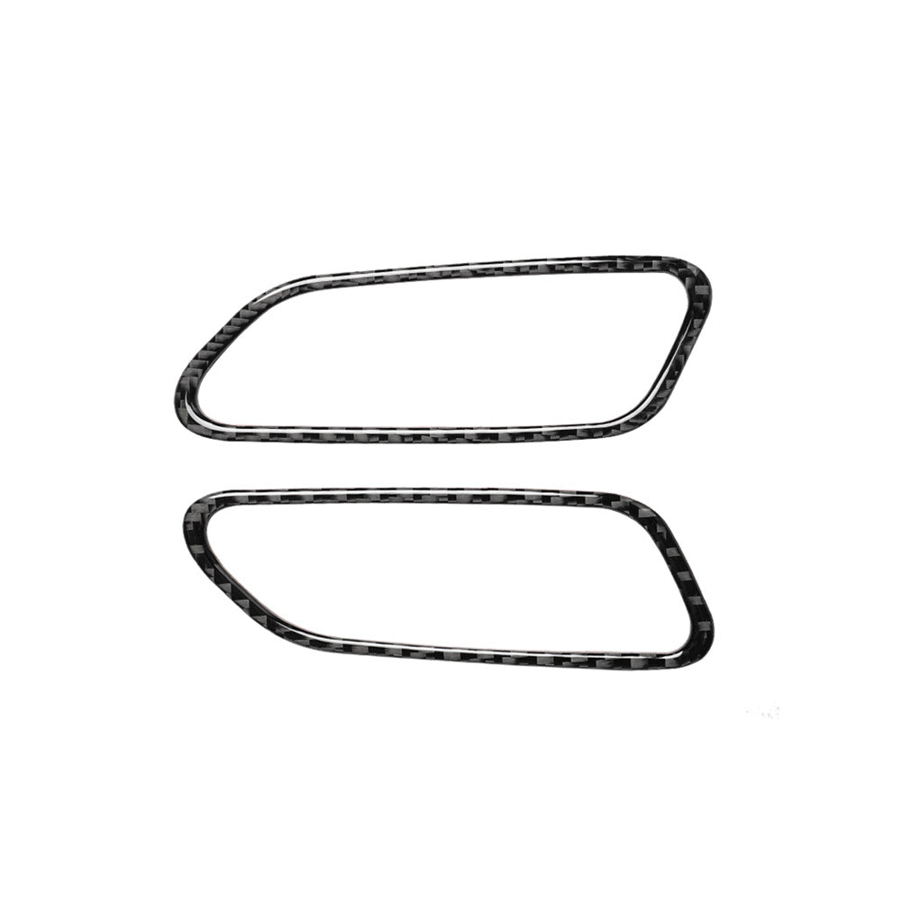 2Pcs for Audi Q7 2016-2019 Carbon Fiber Interior Dashboard Air Vent Cover Trim