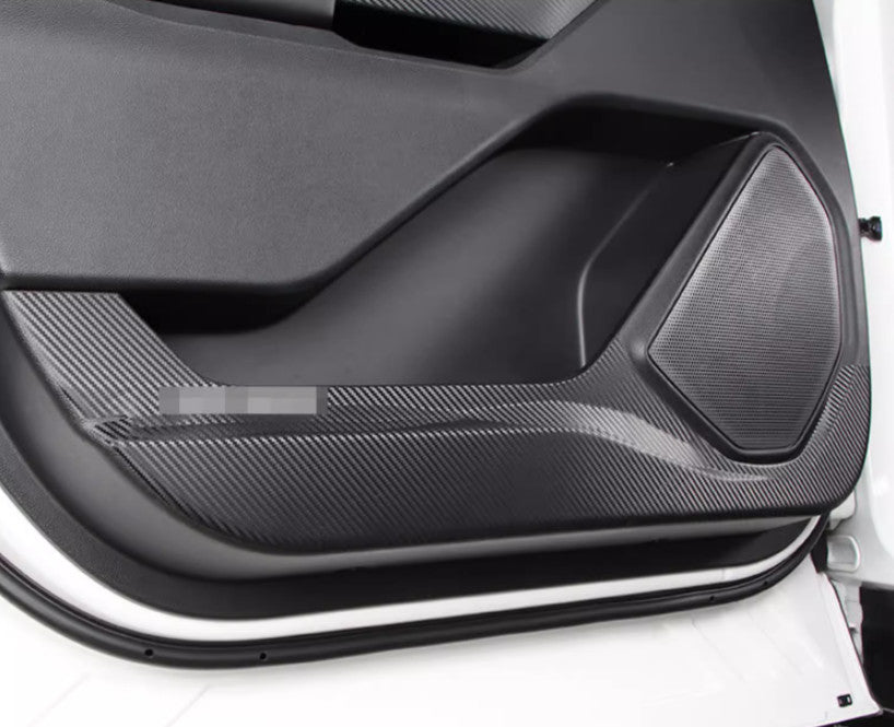 for Ford Explorer 2020-24 Carbon Fiber Inner Door Protection Panel Cover Trim 4X