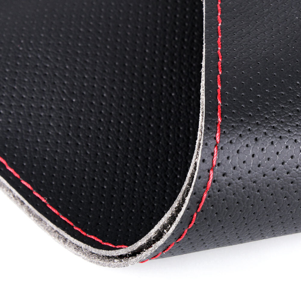 DIY 14.5-15 38cm Fiber Leather Car Steering Wheel Cover With Needles Thread Q