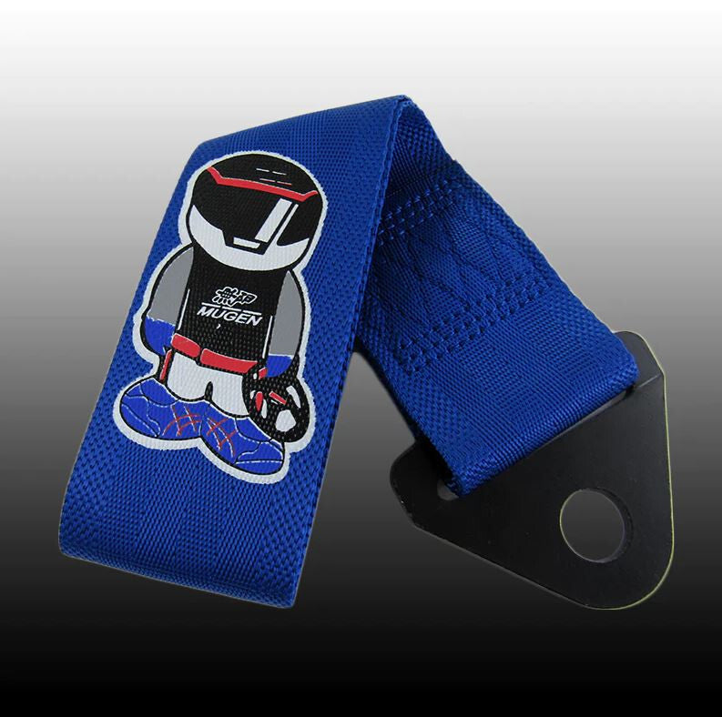 Car tow cover, trunk boot, bumper, tow hook, blue, for Mugen General