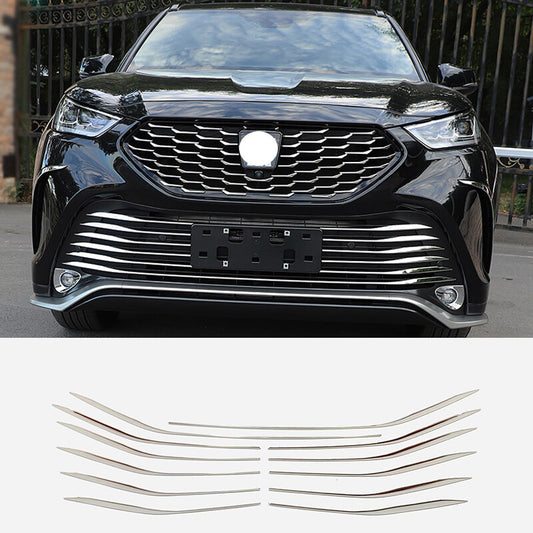 for Toyota Highlander XSE 2020-2023 Silver Front Bumper Lower Grille Decor Strip
