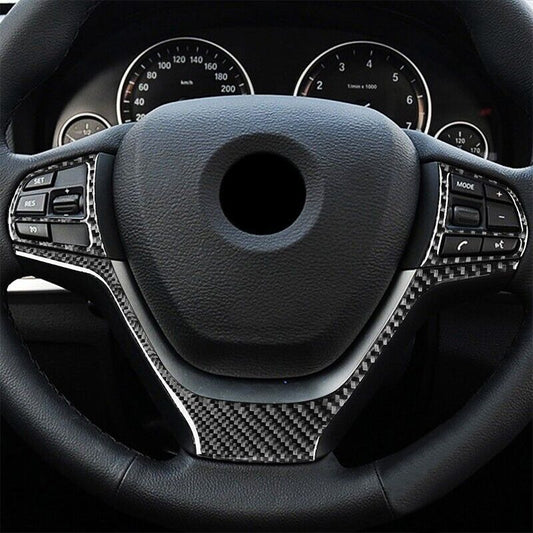 Real Carbon Fiber Car Steering Wheel Cover Trim for BMW X3 X4 F25 F26 2011-2017