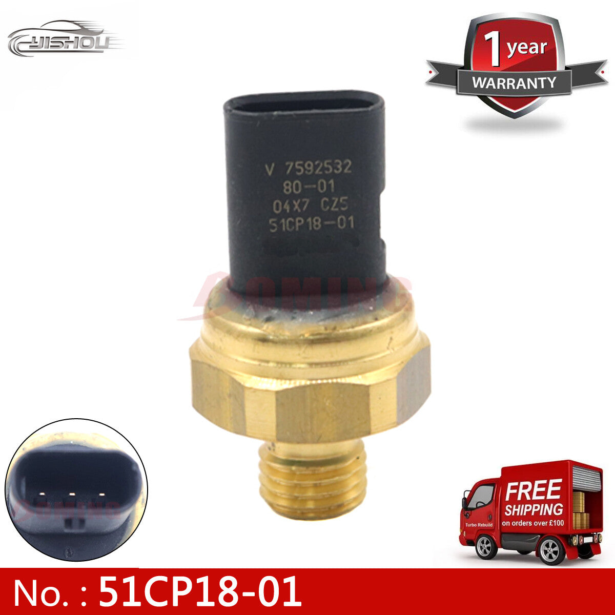 Hydraulic pressure switch sensor 51CP18-01, suitable for BMW 1, 3, 5, 7 series 335i, new 12617592532