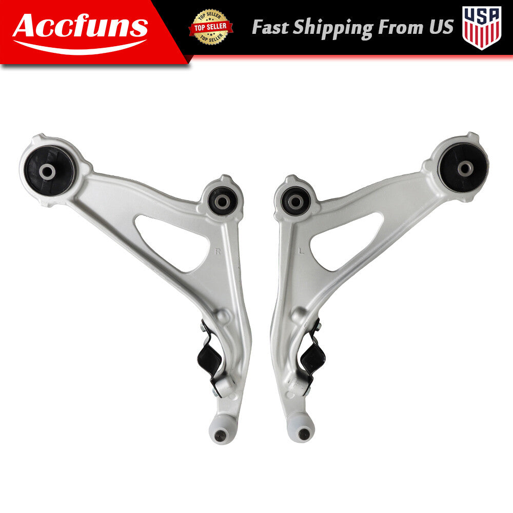 Two-piece front lower control arms are suitable for the 2013-19 Pathfinder and the 2014-22 for Infiniti QX60. n
