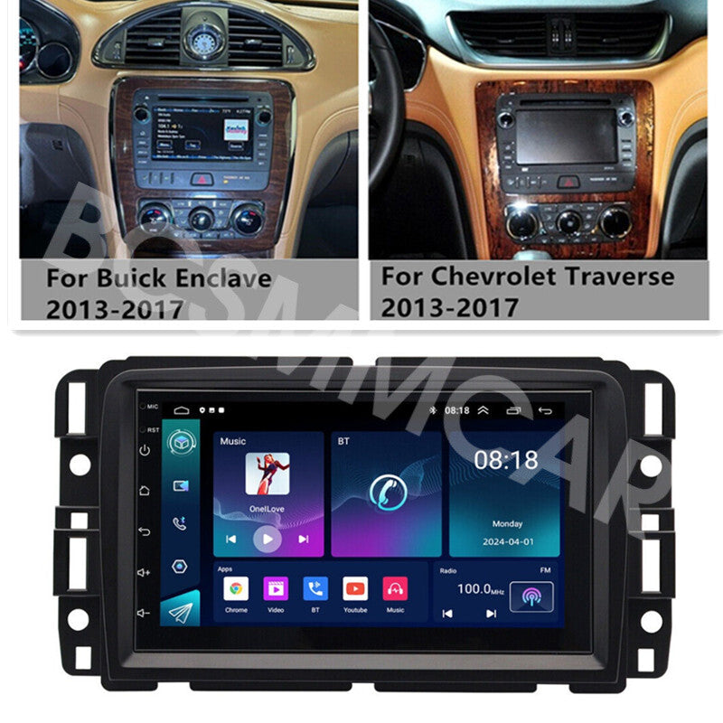 For Carplay Car Radio Touch Screen Stereo W/Camera Fit for GMC Acadia 2013-2017