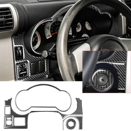 Kit For Toyot@ FJ Cruiser 2007-21 Car Dashboard Panel Set Trim 7Pcs Carbon Fiber