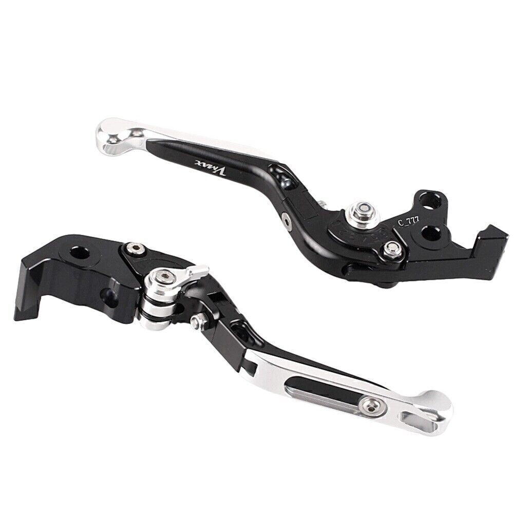 2pcs Foldable Brake Clutch Levers Fit for Yamaha V-MAX 1700 2009-2015 Black Q