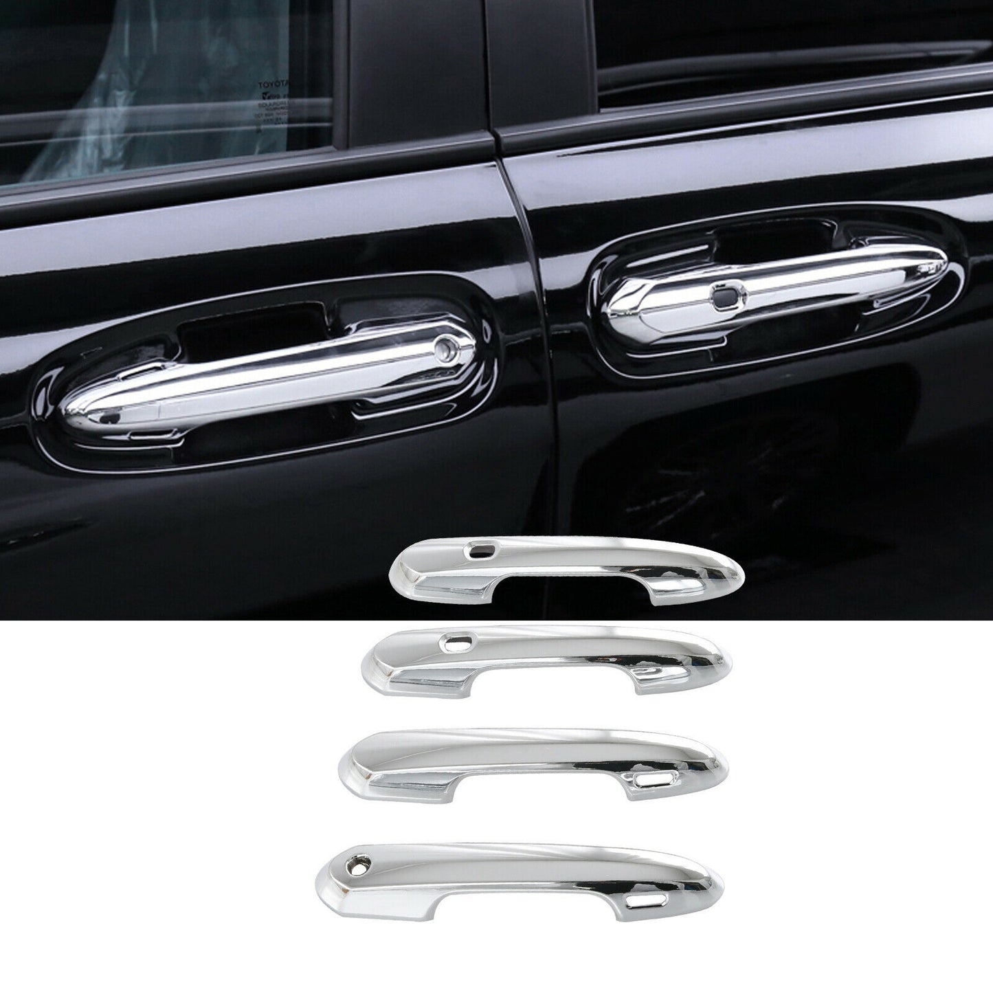 Chrome 4pcs Exterior Door Handle molding Cover Trim for Toyota for Sienna 2021-2023