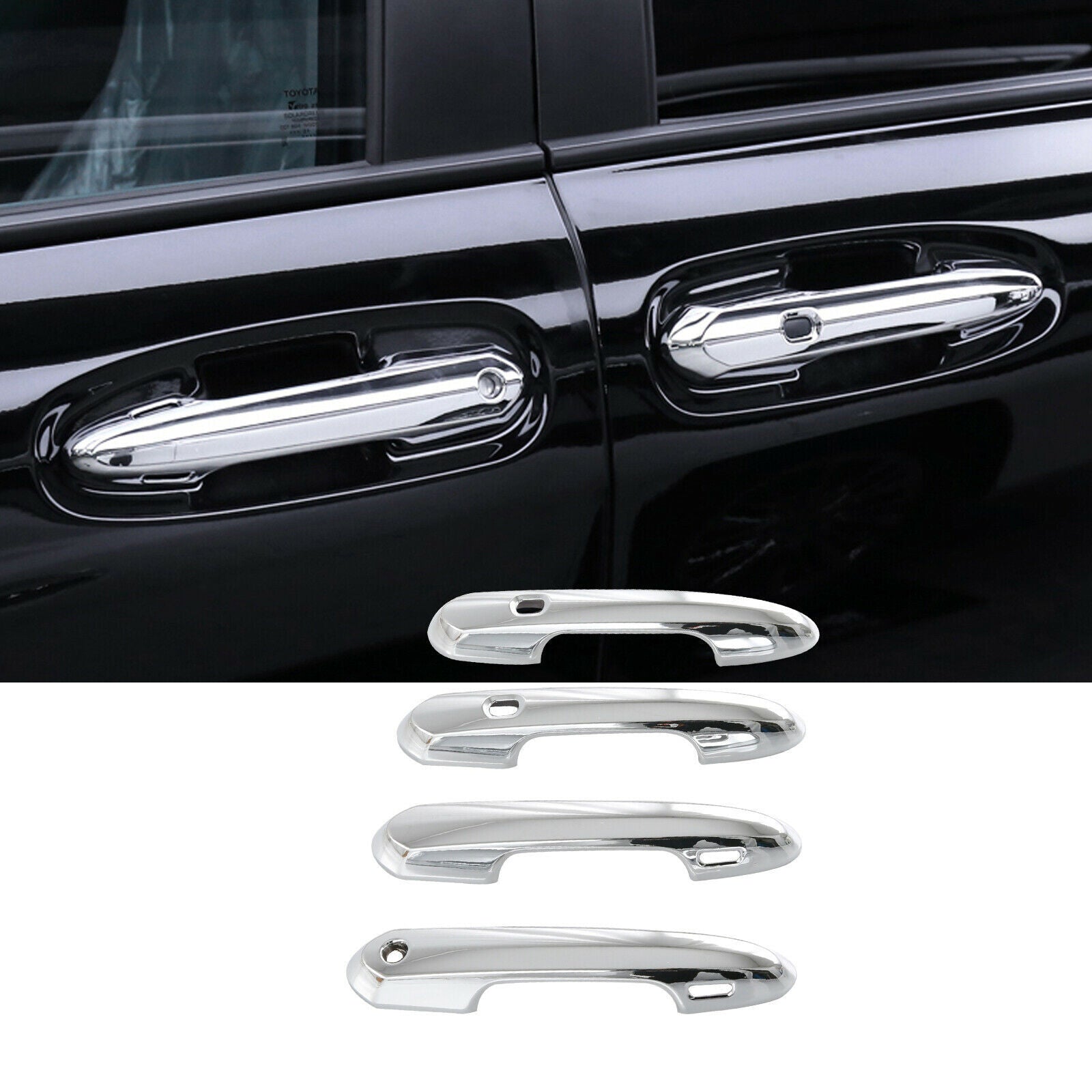 Chrome 4pcs Exterior Door Handle molding Cover Trim for Toyota for Sienna 2021-2023
