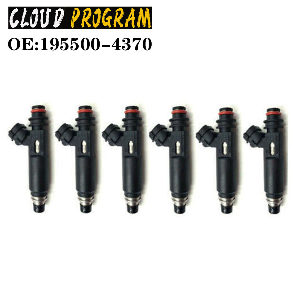 6pcs Fuel Injectors Nozzle 195500-4370 for 2003-2006 Montero 3.8L V6 n