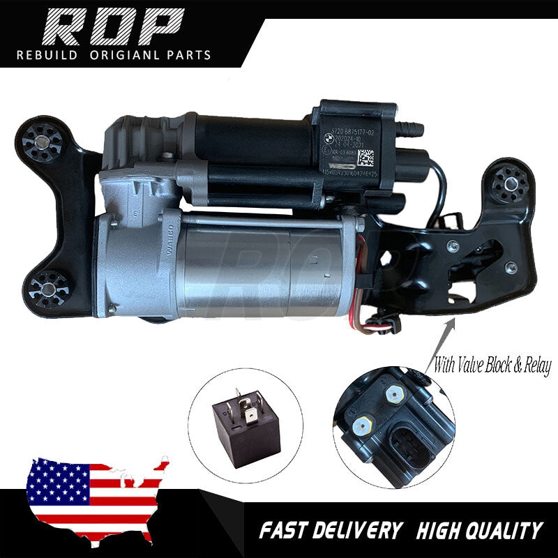 37206868998 Air Suspension Compressor +Valve Block for BMW X5 F15 F85 X6 F16 F86
