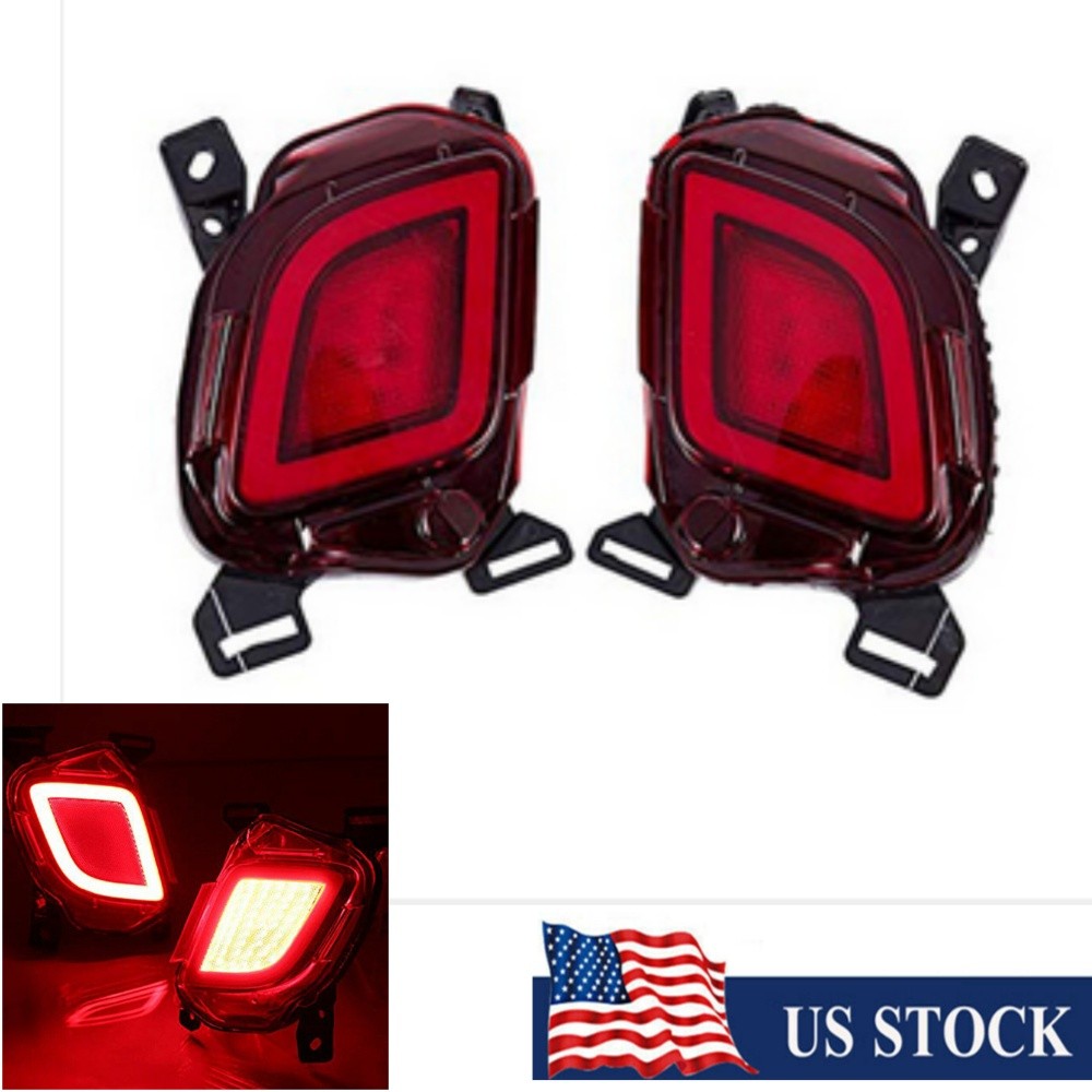 2PCS Rear Fog Light Tail Bumper Light Sets Fit for Toyota Highlander 2015-19 Q