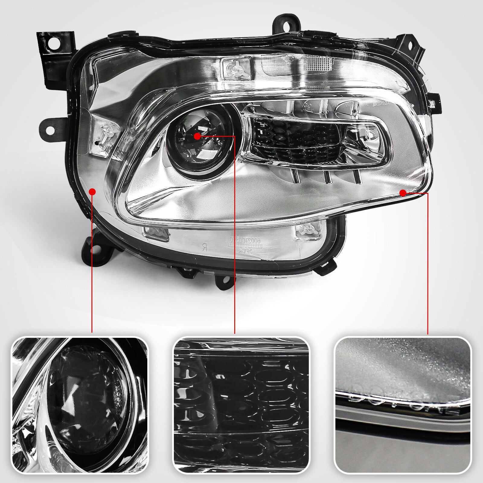 For 2014-2018 for Jeep Cherokee HID/Xenon Projector Headlight Lamp Passenger Right v