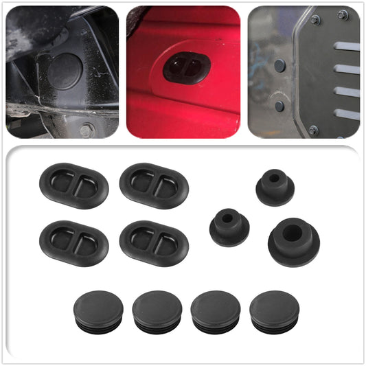 11pcs Frame Drain Floor Mat Plug Set for Jeep JL Sports Sahara Rubicon 2018-2023