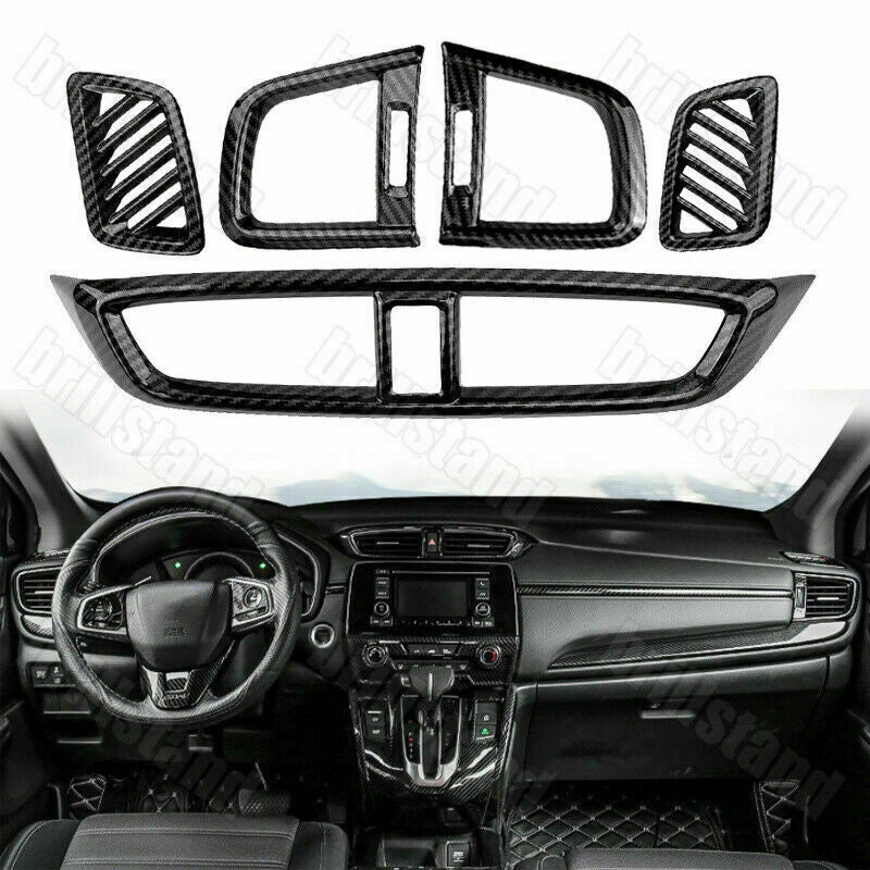 Carbon Fiber Outside Door Handle Molding Cover Trims For Explorer 2020-2023 v