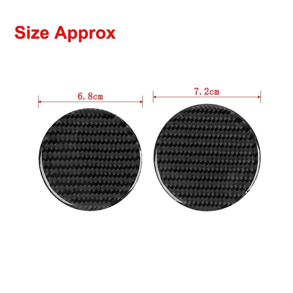 Carbon Fiber Water Cup Holder Coasters Pad Decoration for Ford for Mustang 2015-2023