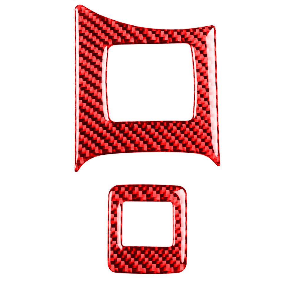 Red Carbon Fiber Interior Central Switch Frame Cover Trim for Mazda MX-5 Miata